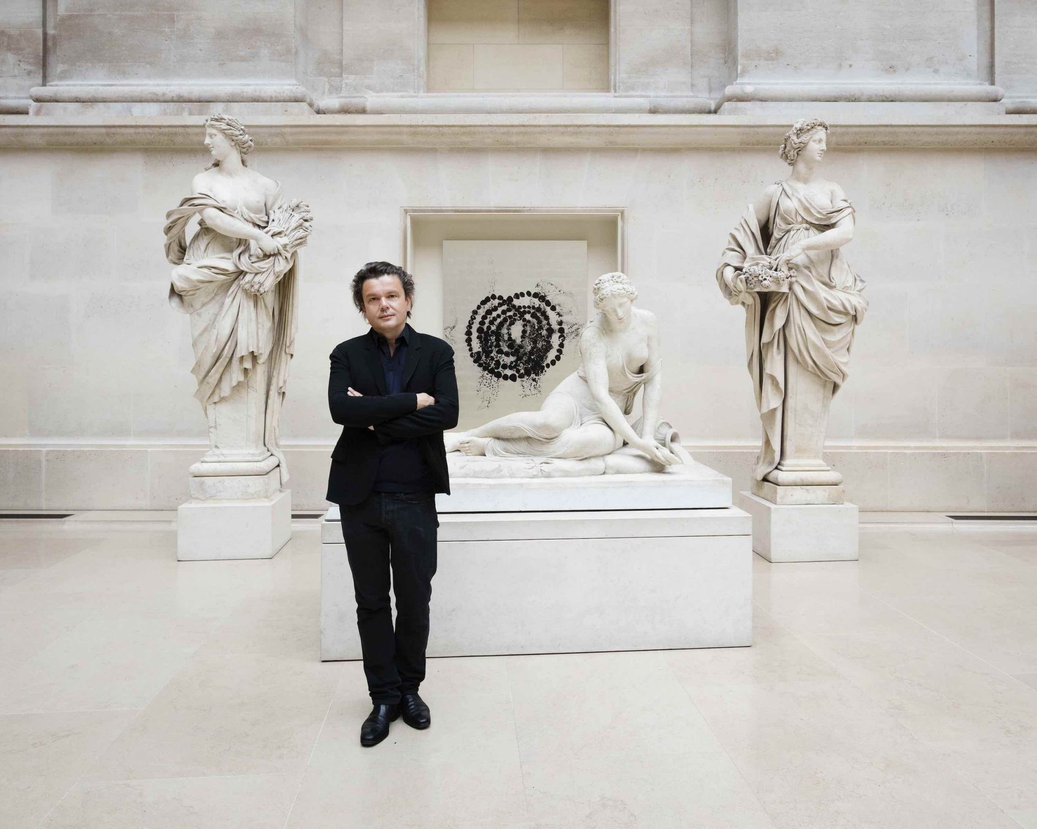 シルバー顔型オブジェ 木製箱付き ジャン・ピエールダルナ作品