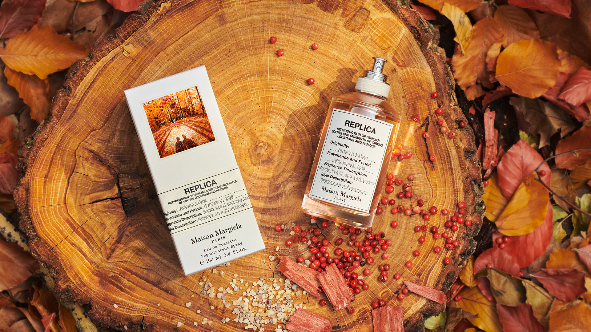 メゾン マルジェラ」の香水“レプリカ”に新作が登場 秋の紅葉した森を