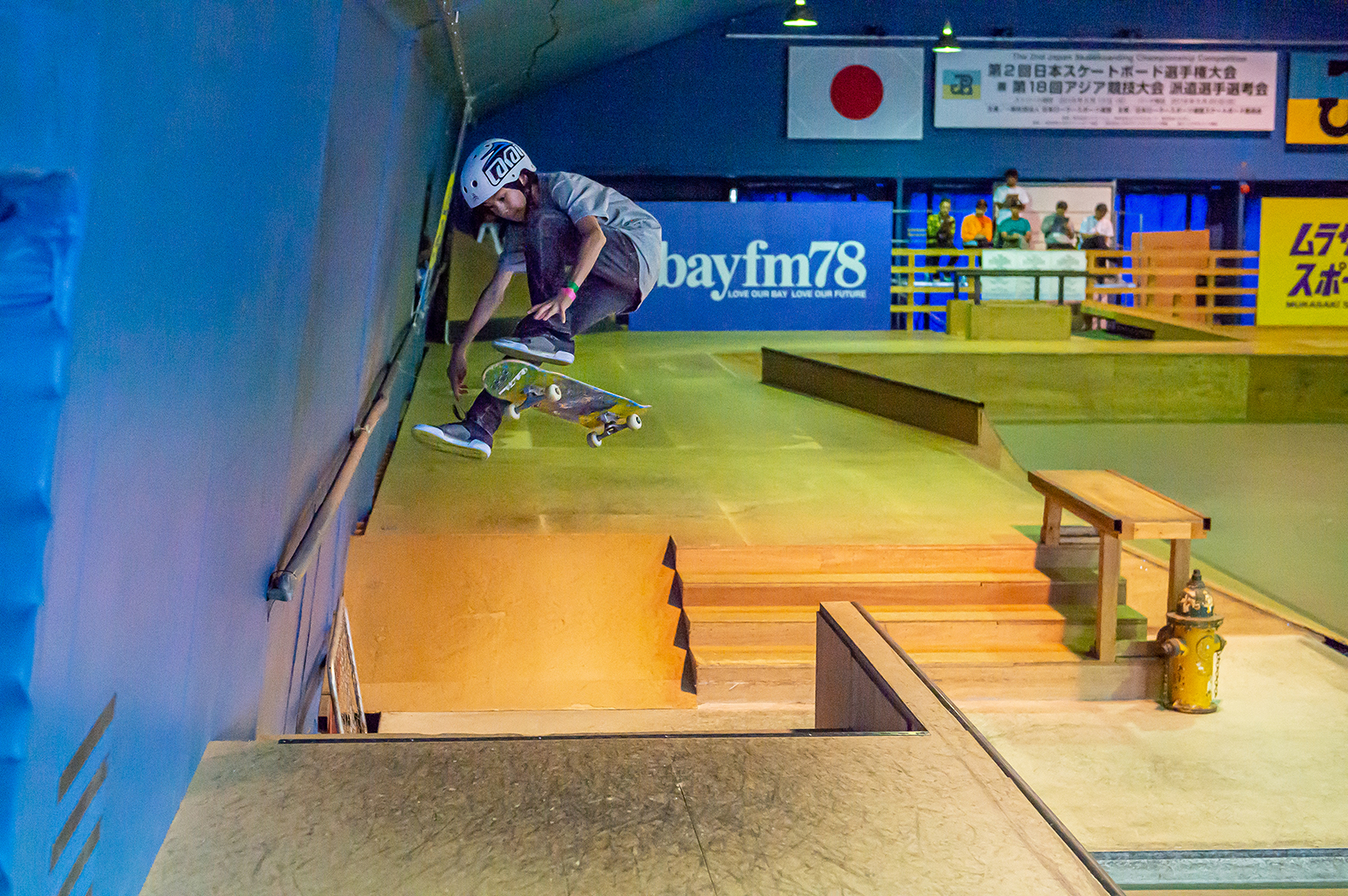 13-year-old Yamashita at the 2nd All Japan Skateboarding Championship in 2018