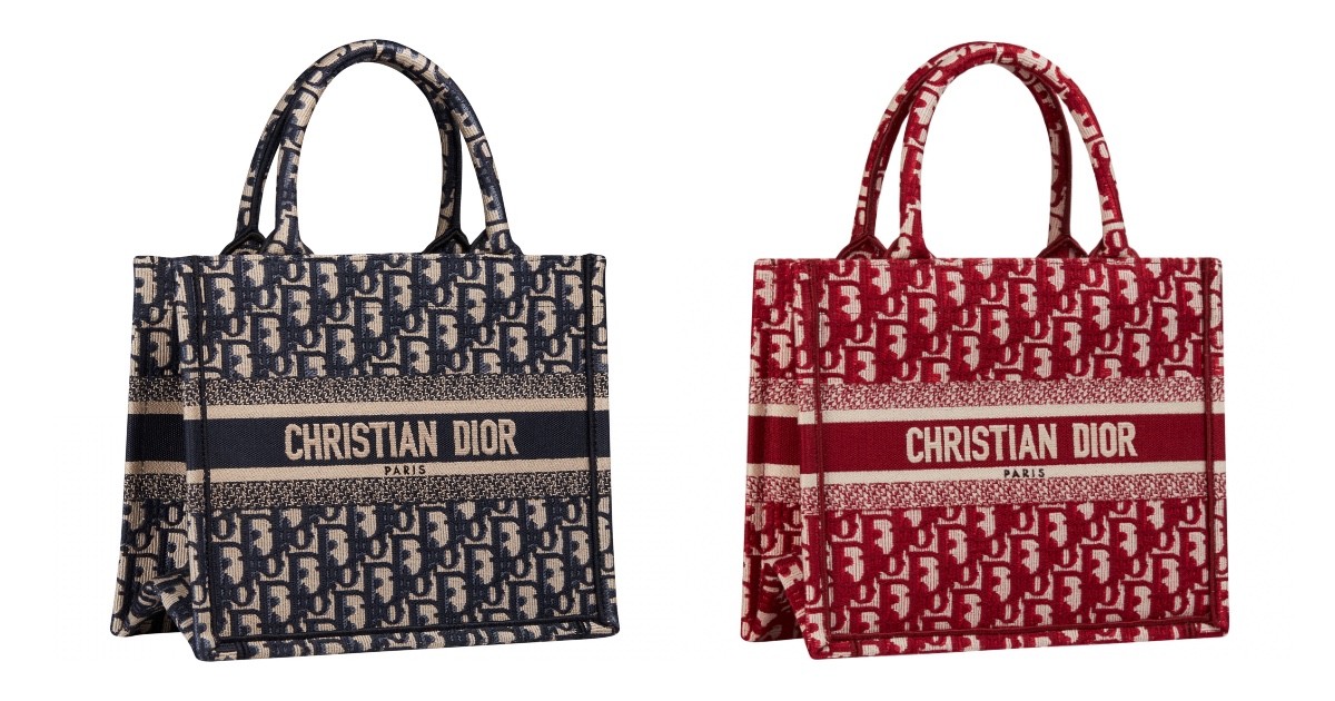 CHRISTIAN DIOR バーガンディ ブックトート 【公式通販】