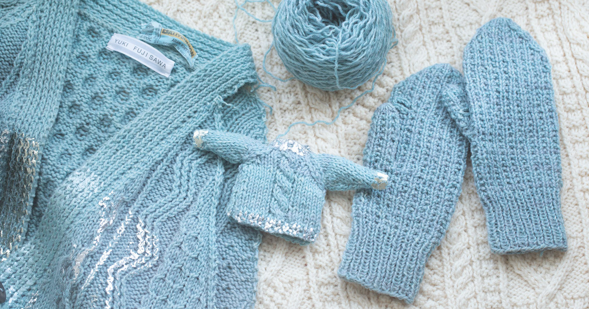 ふじ様専用 手編みのセーター 今こそチャレンジ 輪針で編める 手編みのセーター〈ラベンダーグレー〉
