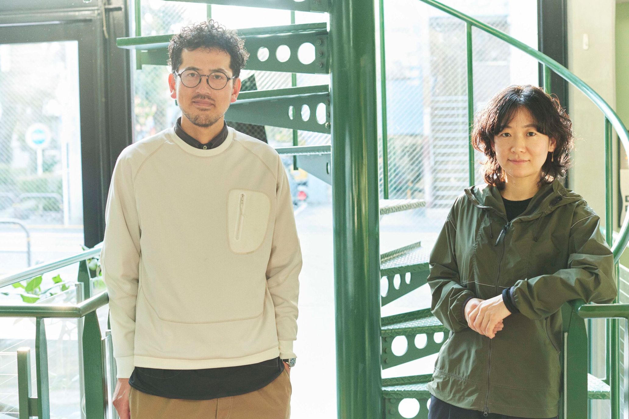 From left, and wander designers Keita Ikeuchi and Mihoko Mori