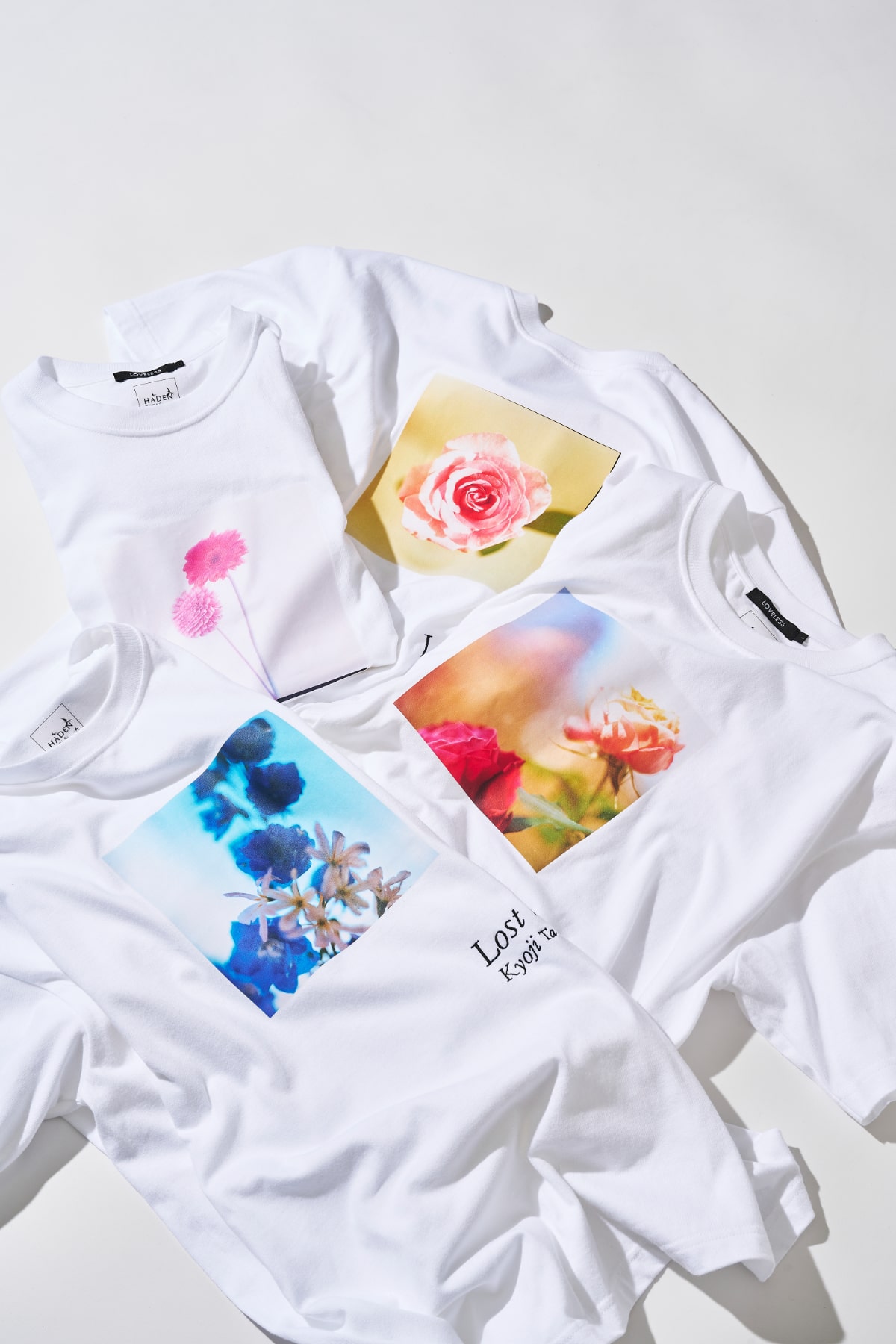 高橋恭司による花の写真をプリントしたアイテムが「ラブレス」から発売 