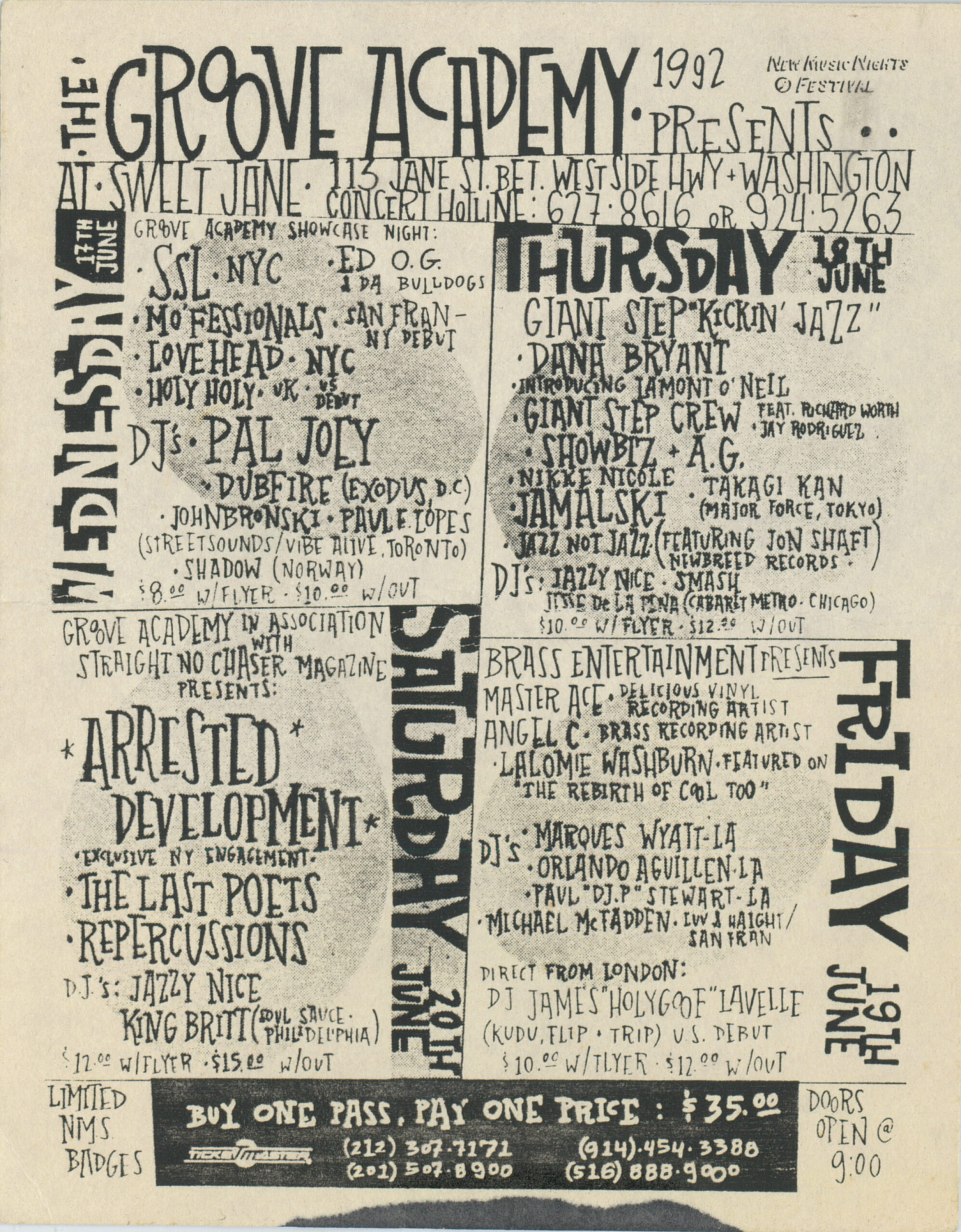 Flyer of the event in 1992　Photography TOKYO IN THE FRESH