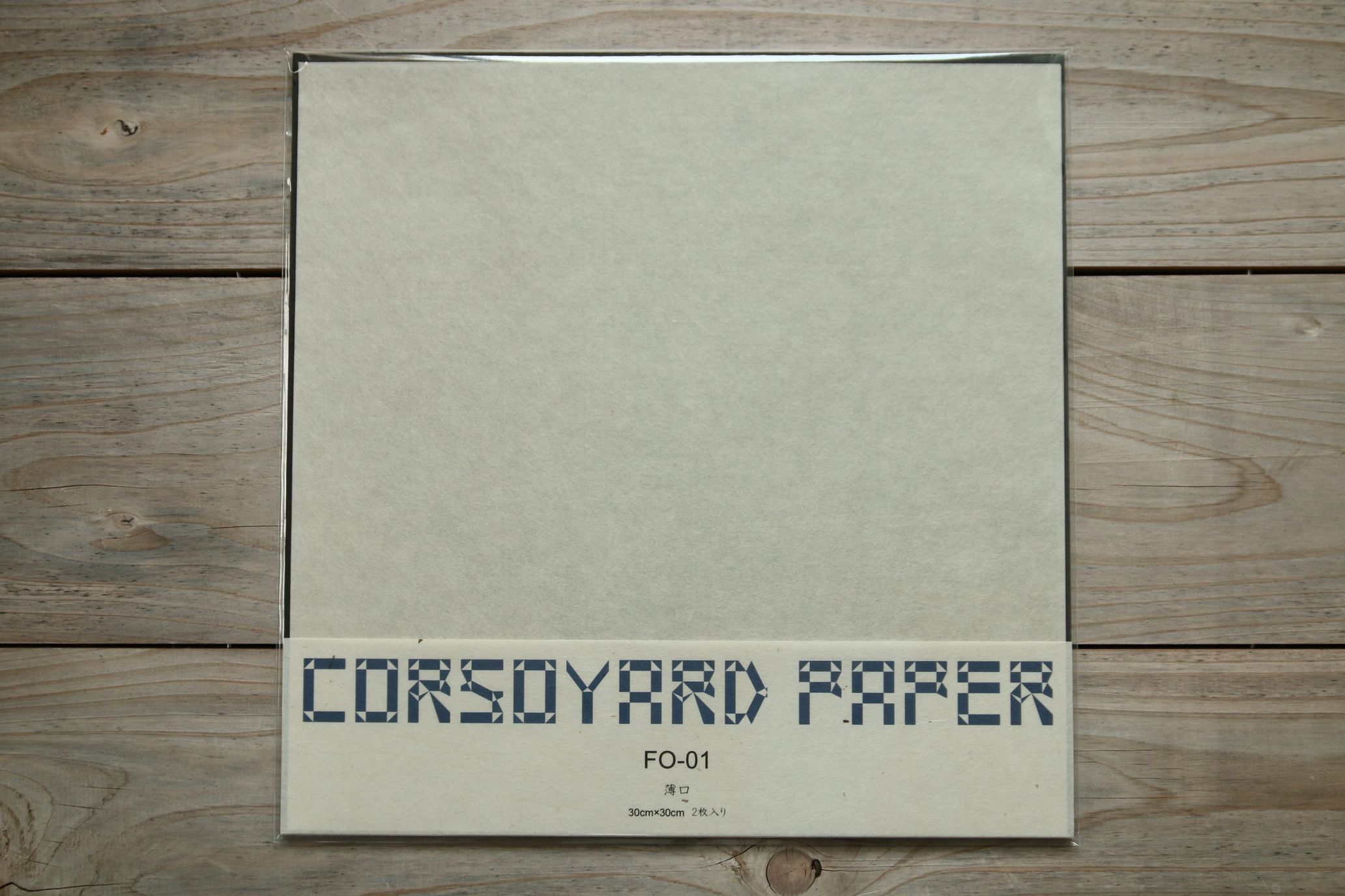 『CORSOYARD PAPER FO-01』（楮雁皮混合紙・折り紙専用紙）30cm角・薄口（2枚入り）¥1,500