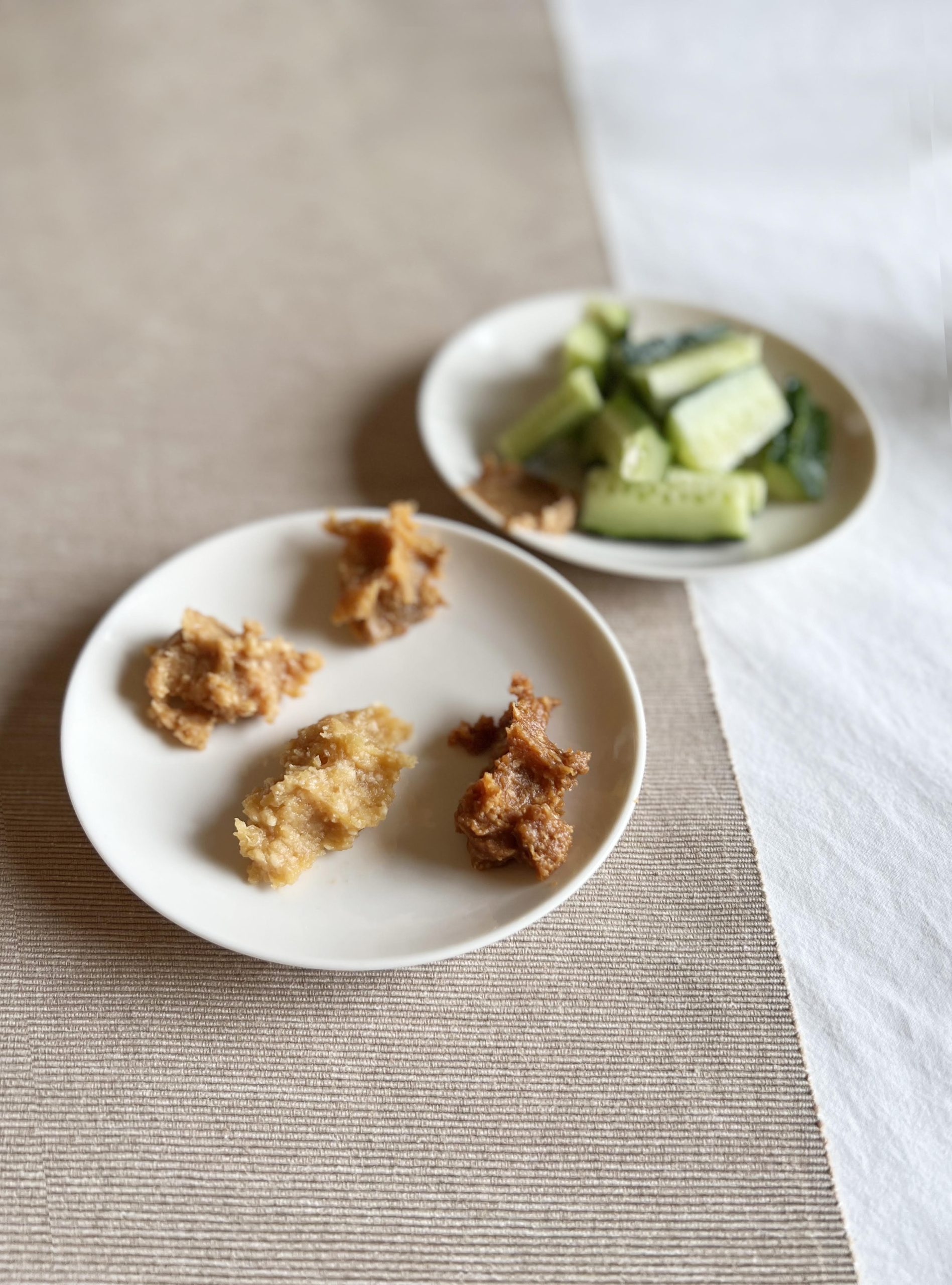 Their main products, white and red miso; and barley and chickpea miso
Photography Junko Kitano