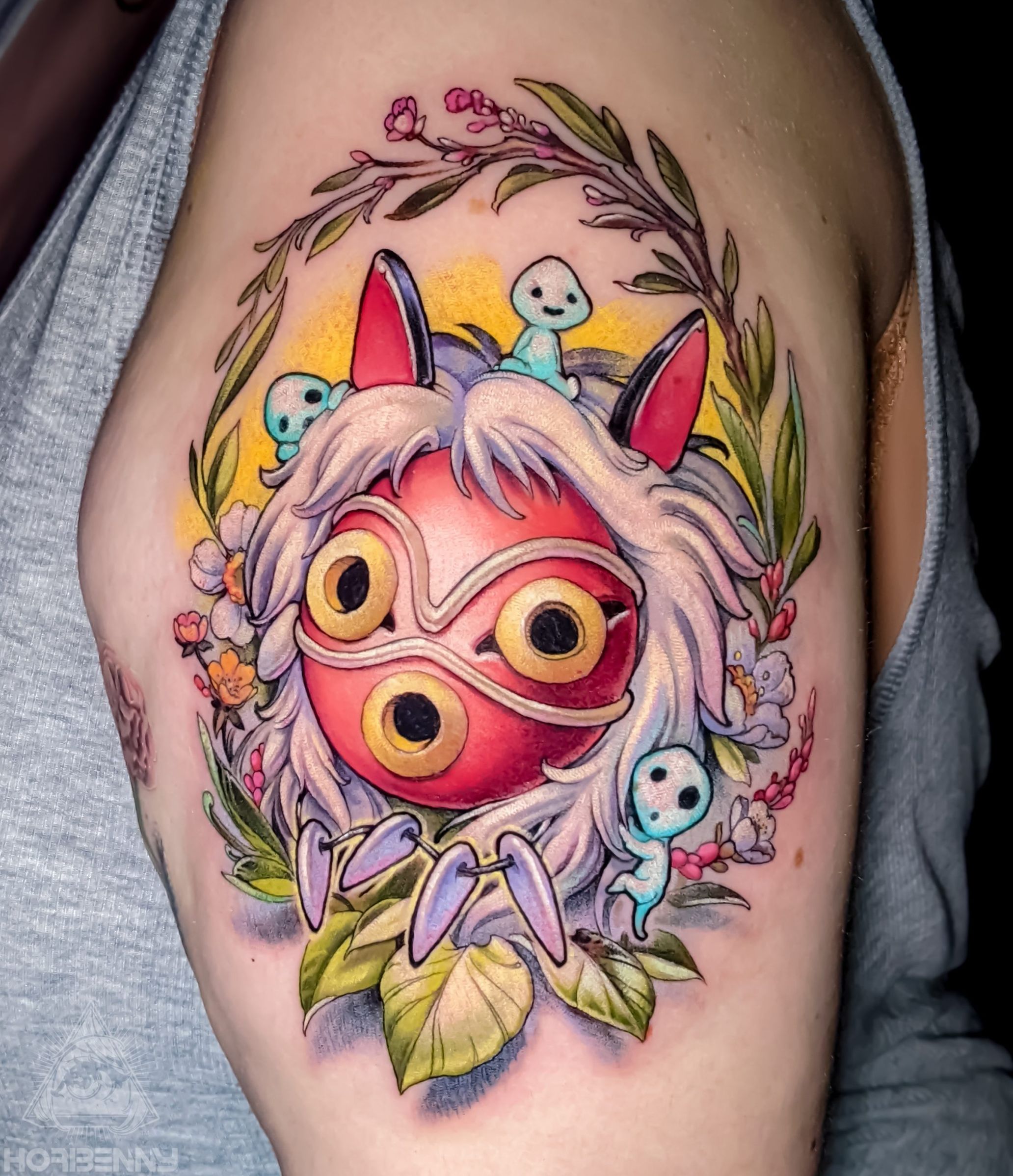 princess mononoke mask tattoo