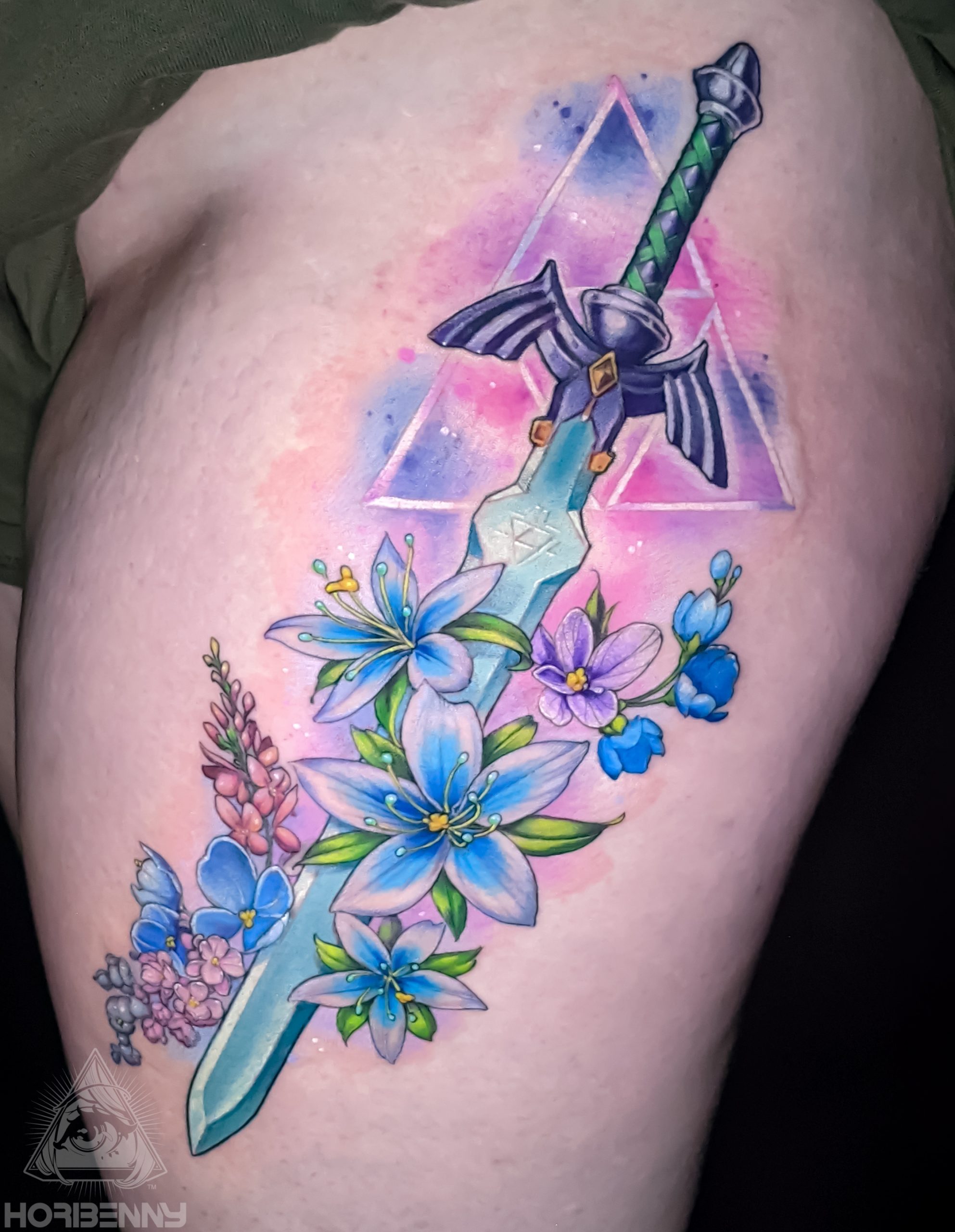 Tattoo of Flowers Shoulder Azahara