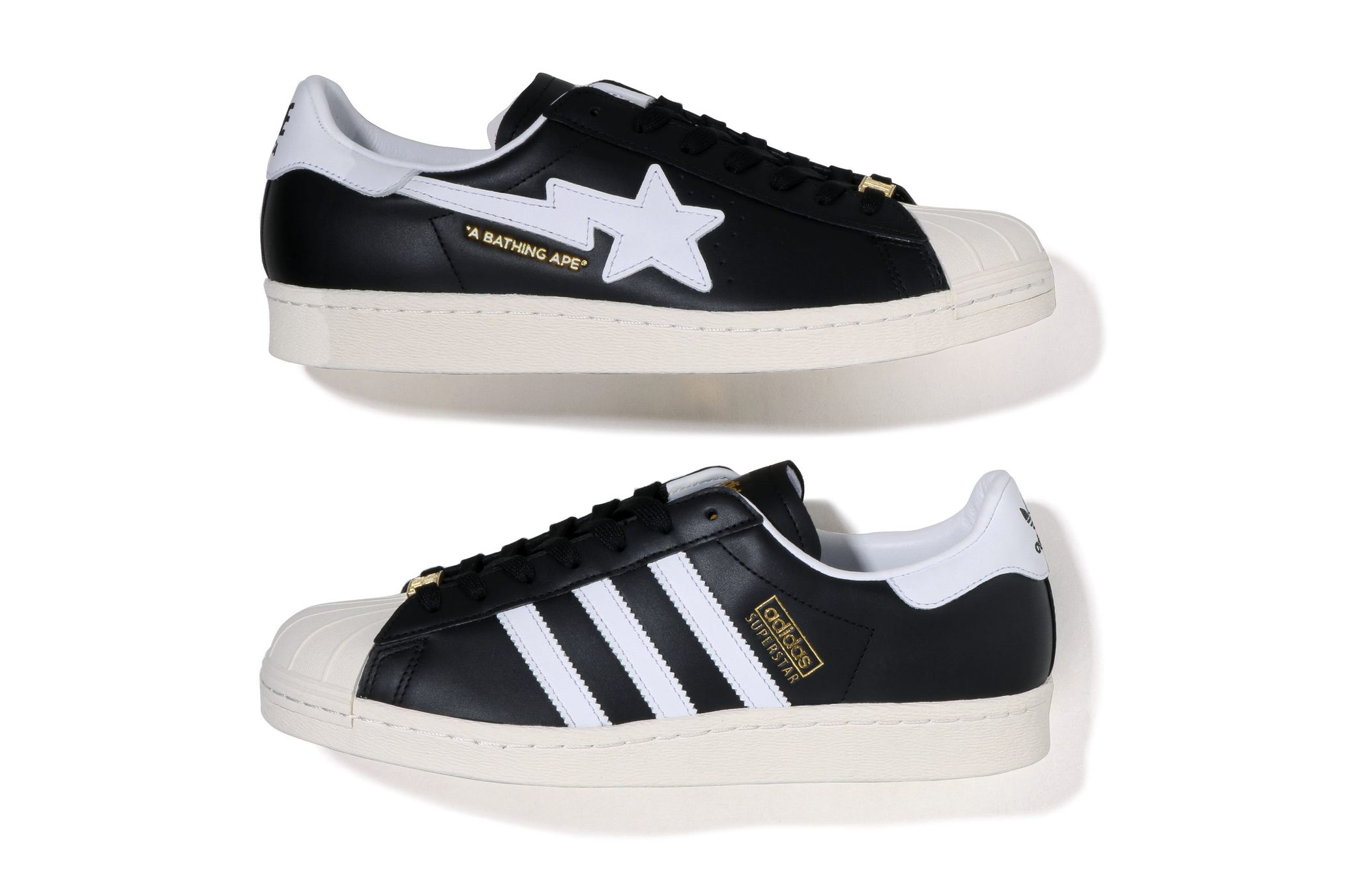 日本製定番箱付き adidas ×A BATHING APE スニーカー スーパースター エイプ コラボ 26,5cm 26.5cm