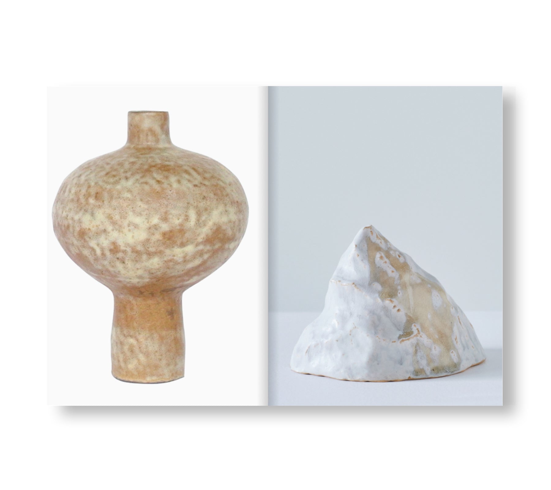 IDEE購入 陶器オブジェ 彫刻家 坂本紬野子さん 1点もの 2つ