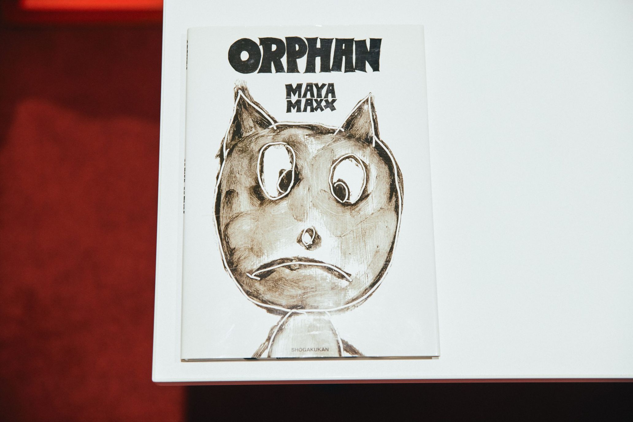『ORPHAN』（小学館）はアーティストであるMAYA MAXXによる絵本。1人ぼっちになった猫の叫びを濃淡がある白黒のタッチで描写する。