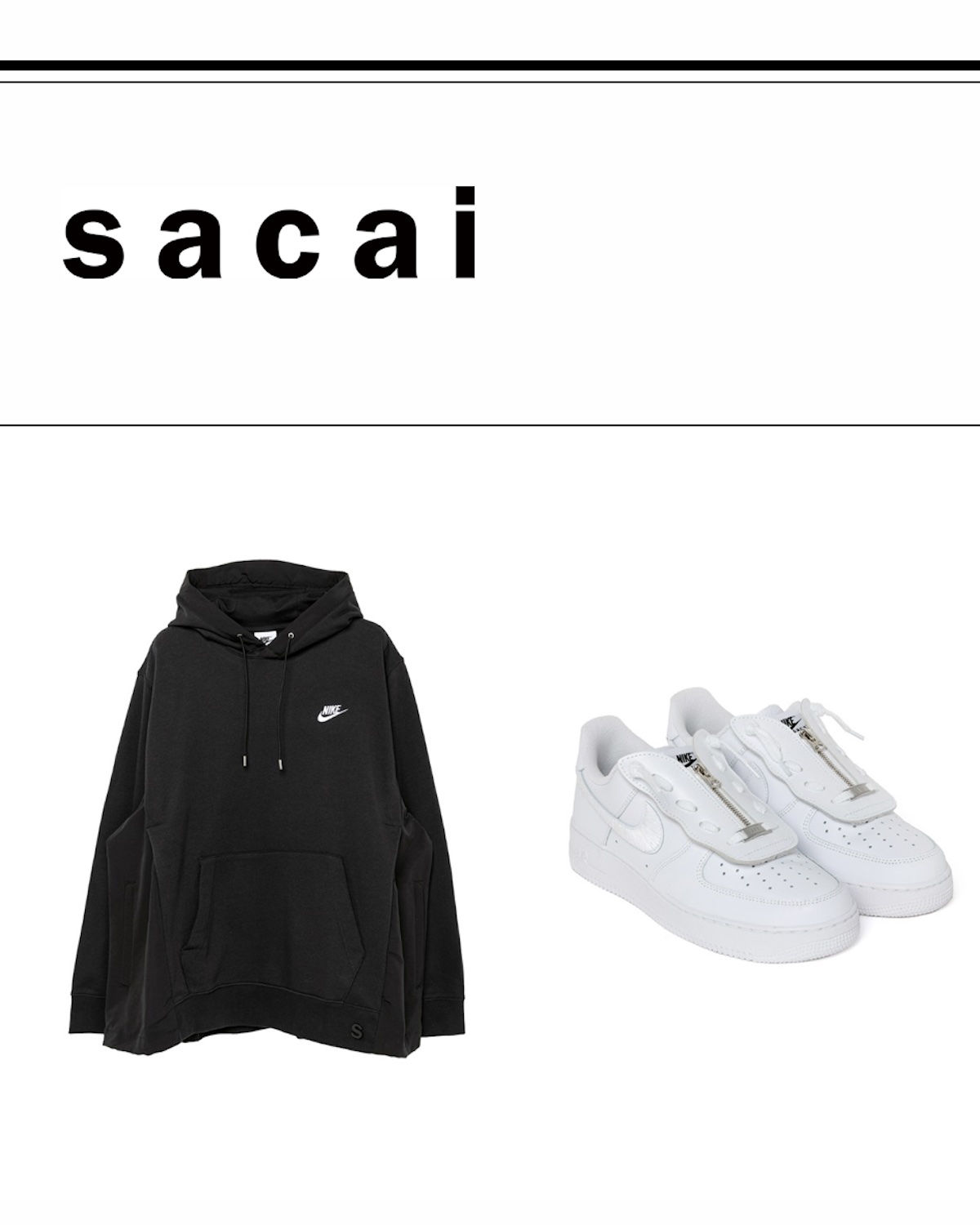 HELLO sacai NIKE カスタムコレクション フーディー | labiela.com