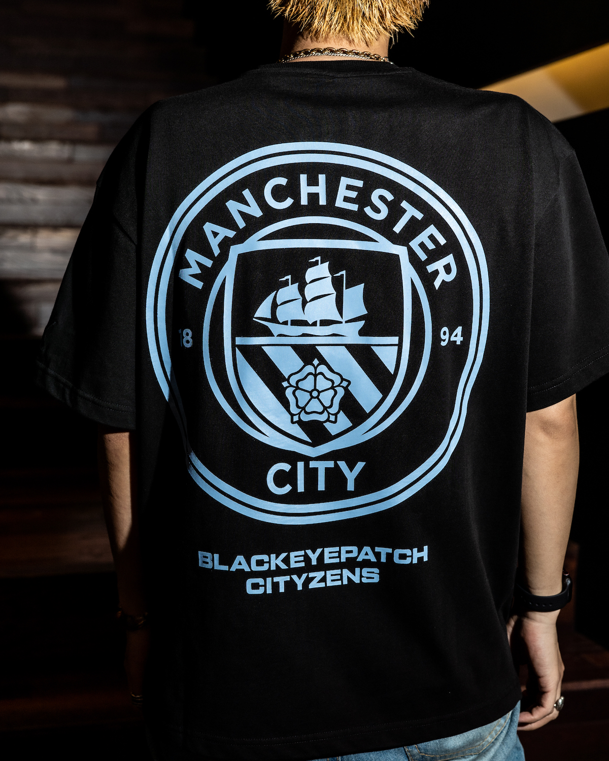 訳ありセール格安） Black Eye patch Manchester City FC 