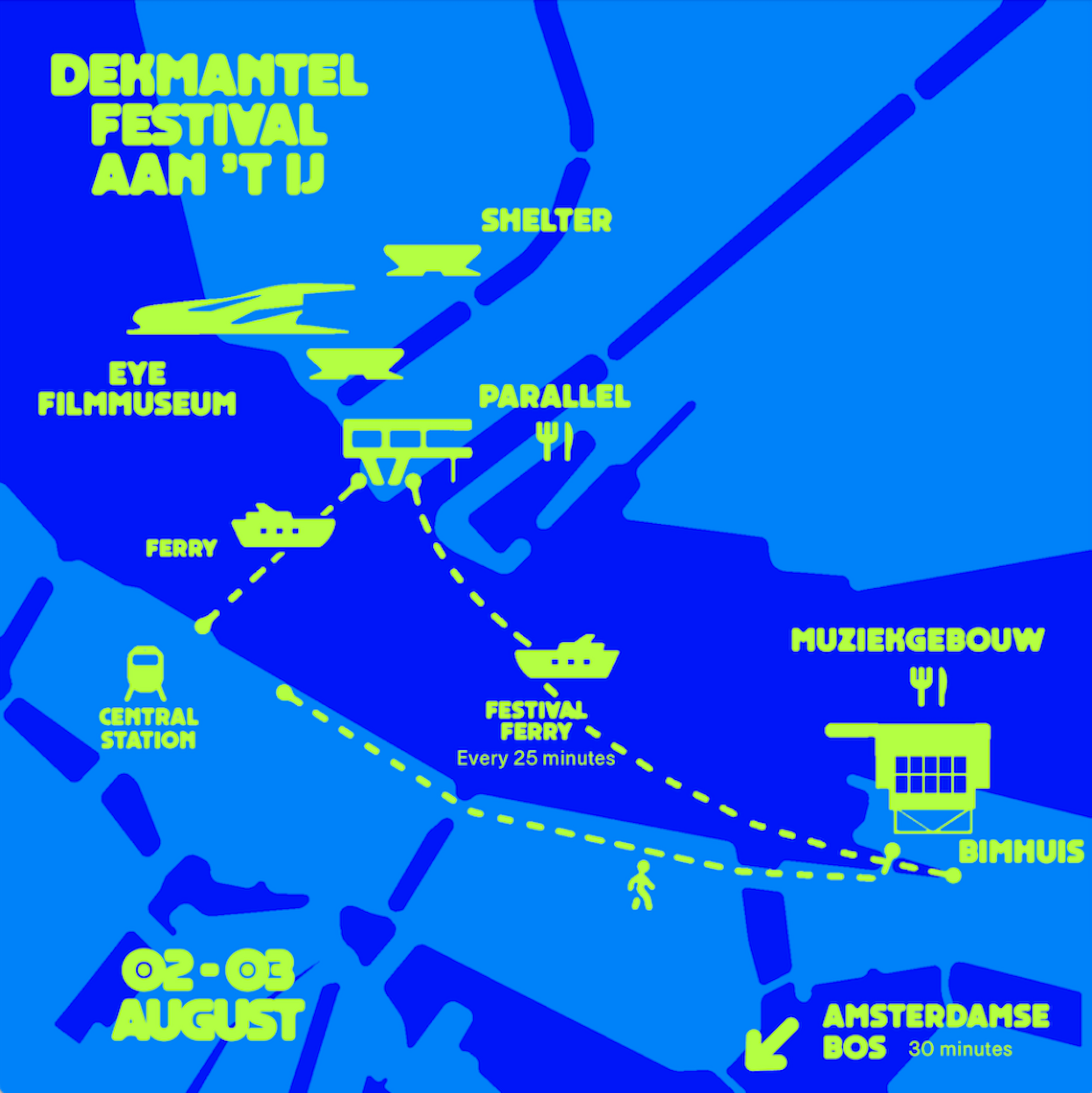 Dekmantel Festival 2023  オープニング2日間の会場マップ